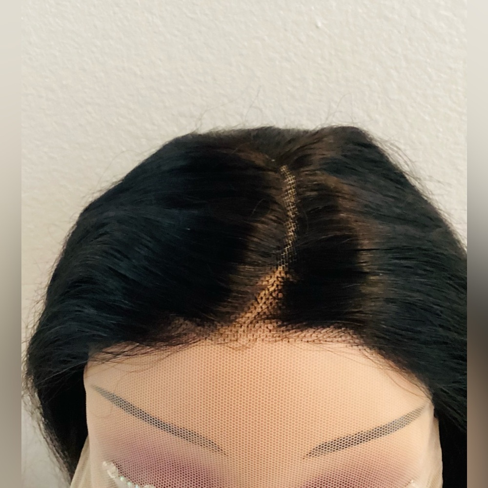 Human hair C part 100% human hair, natural & comfortable, soft 13x1 Density180.